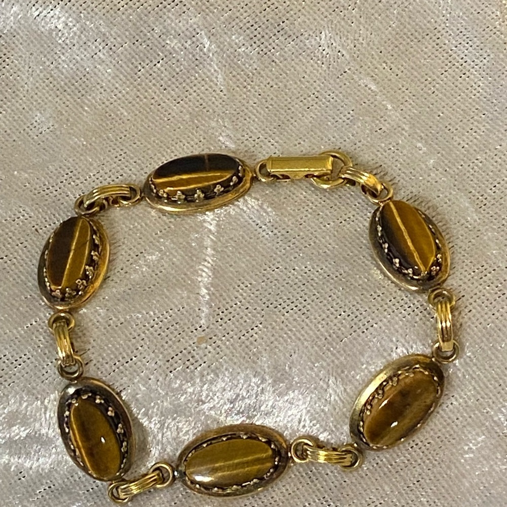 Vintage Tigers Eye 12KGF Bracelet